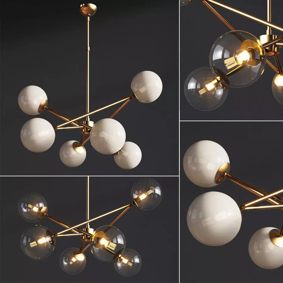 Turenne Large Dynamic Chandelier Circalighting 3D model_0