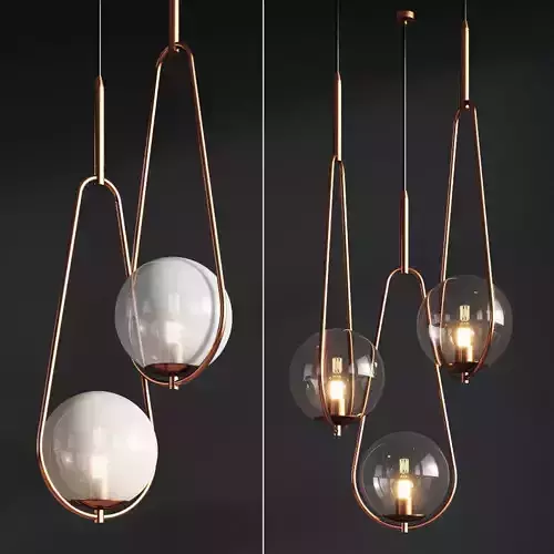 Pendant Lamp Loop Brass Kare