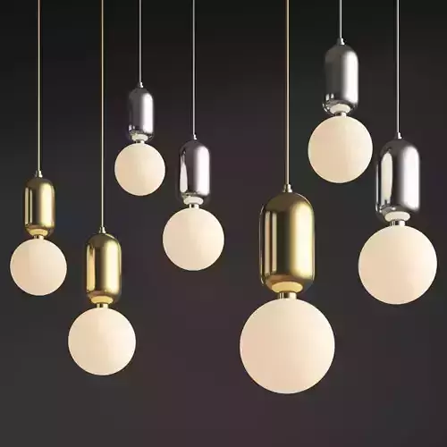 Aballs Gold  and Chrome Parachilna Hayon Studio 2 3D model