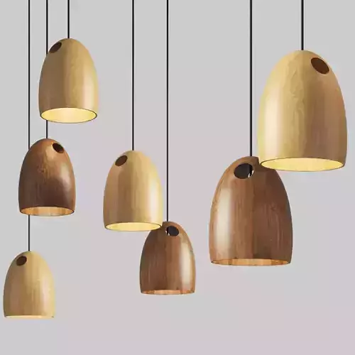 Oak Pendant Light Rossgardam