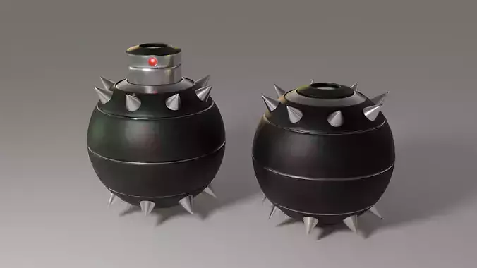 grenade two grenades with spikes