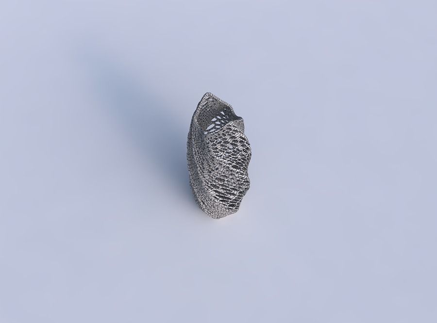 Vase twisted double arc hexagon with dense twisted organic la... 3D print model_6