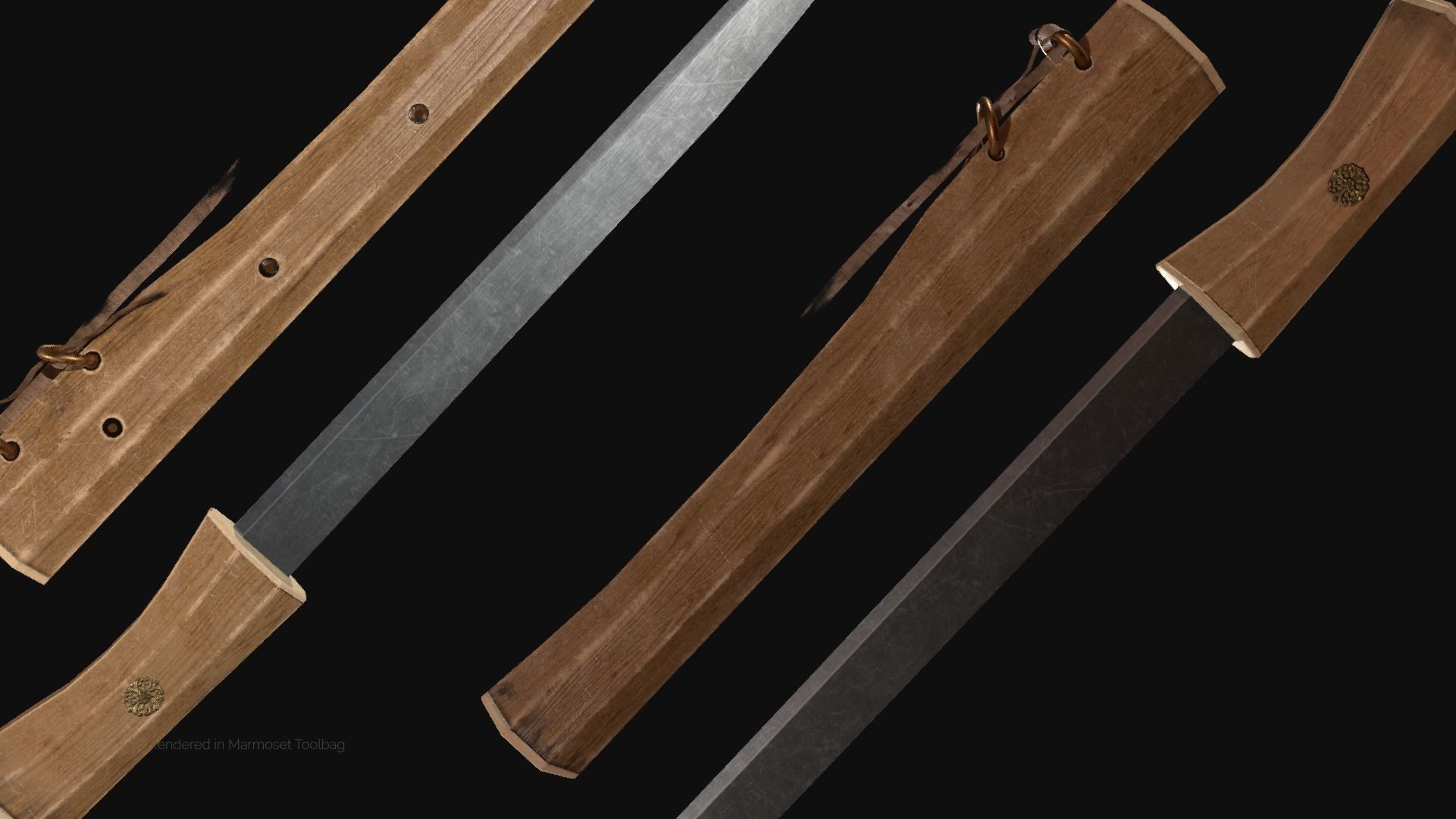 Hosindo Dagger Low-poly 3D model_1