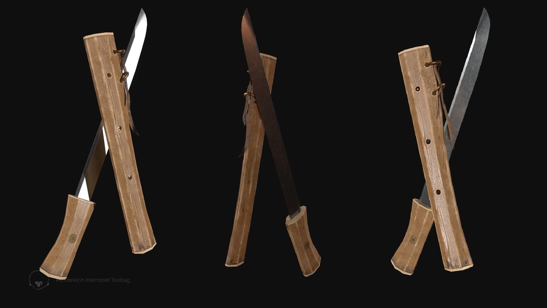 Hosindo Dagger Low-poly 3D model_3