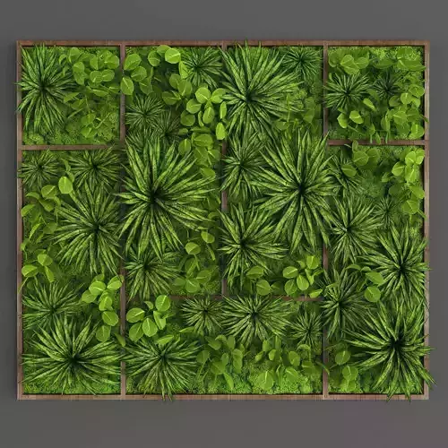 Vertical gardening 016 Low-poly 3D model