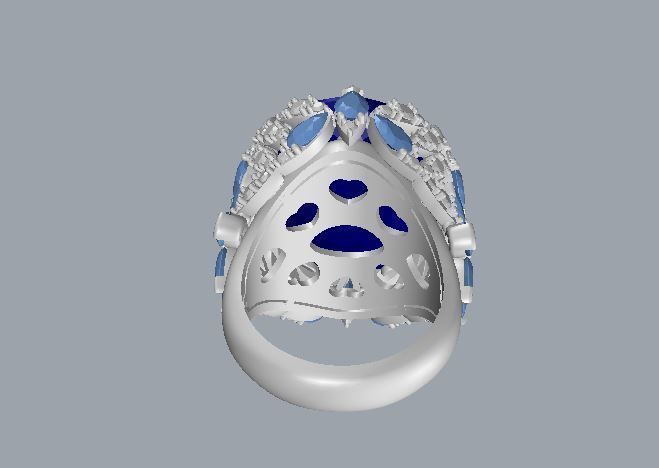 Ring and Earrings 60 3D print model_7