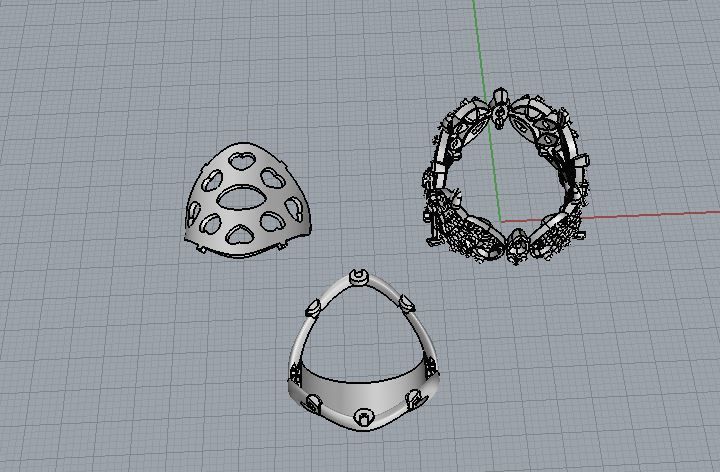 Ring and Earrings 60 3D print model_8