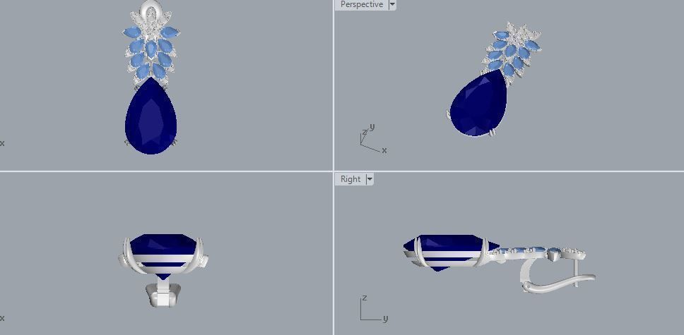 Ring and Earrings 60 3D print model_9