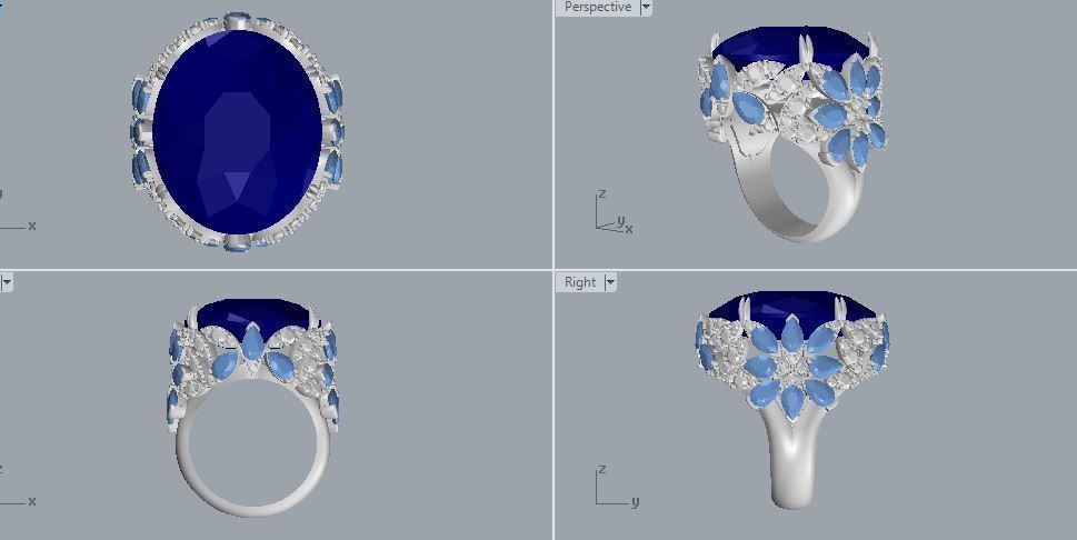 Ring and Earrings 60 3D print model_11