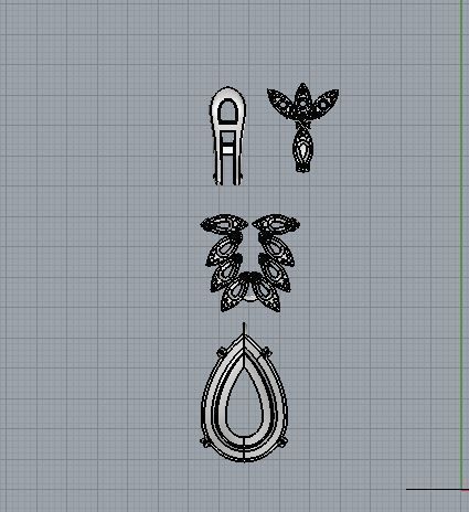 Ring and Earrings 60 3D print model_6