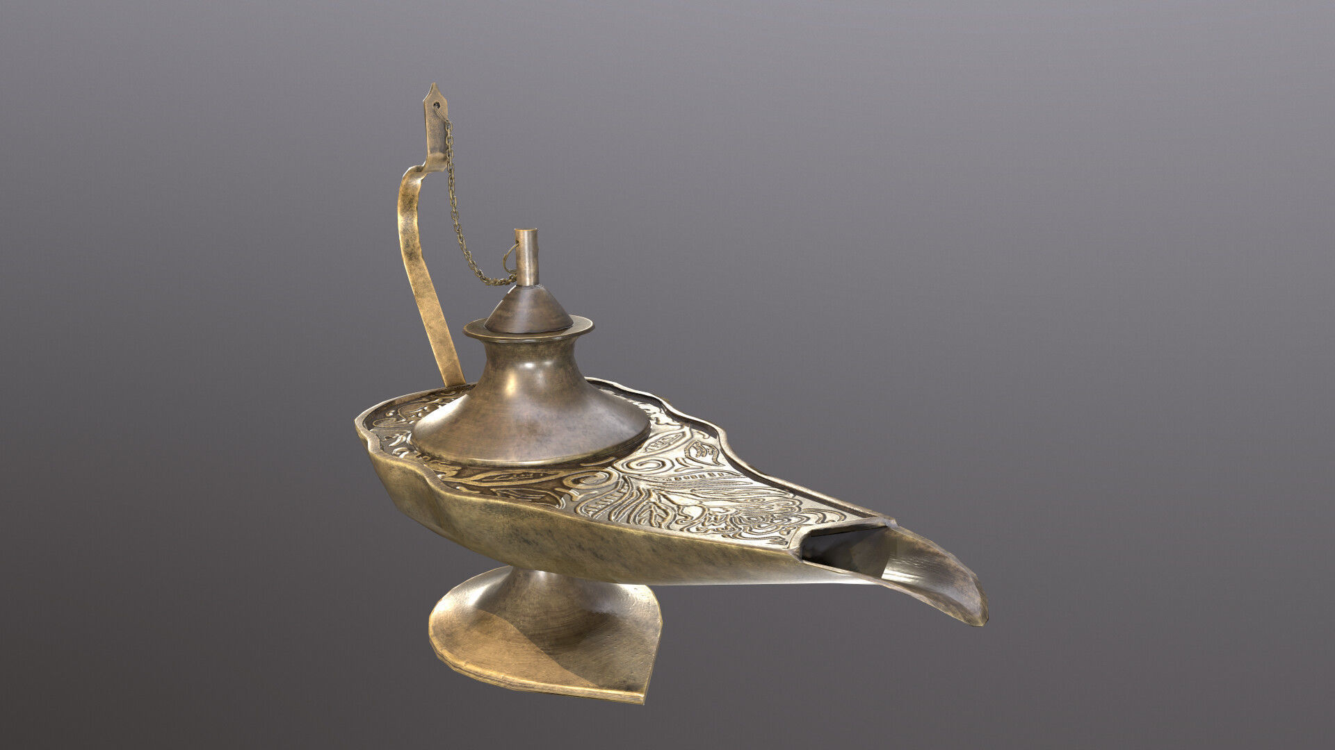Magic Lamp Low-poly 3D model_2