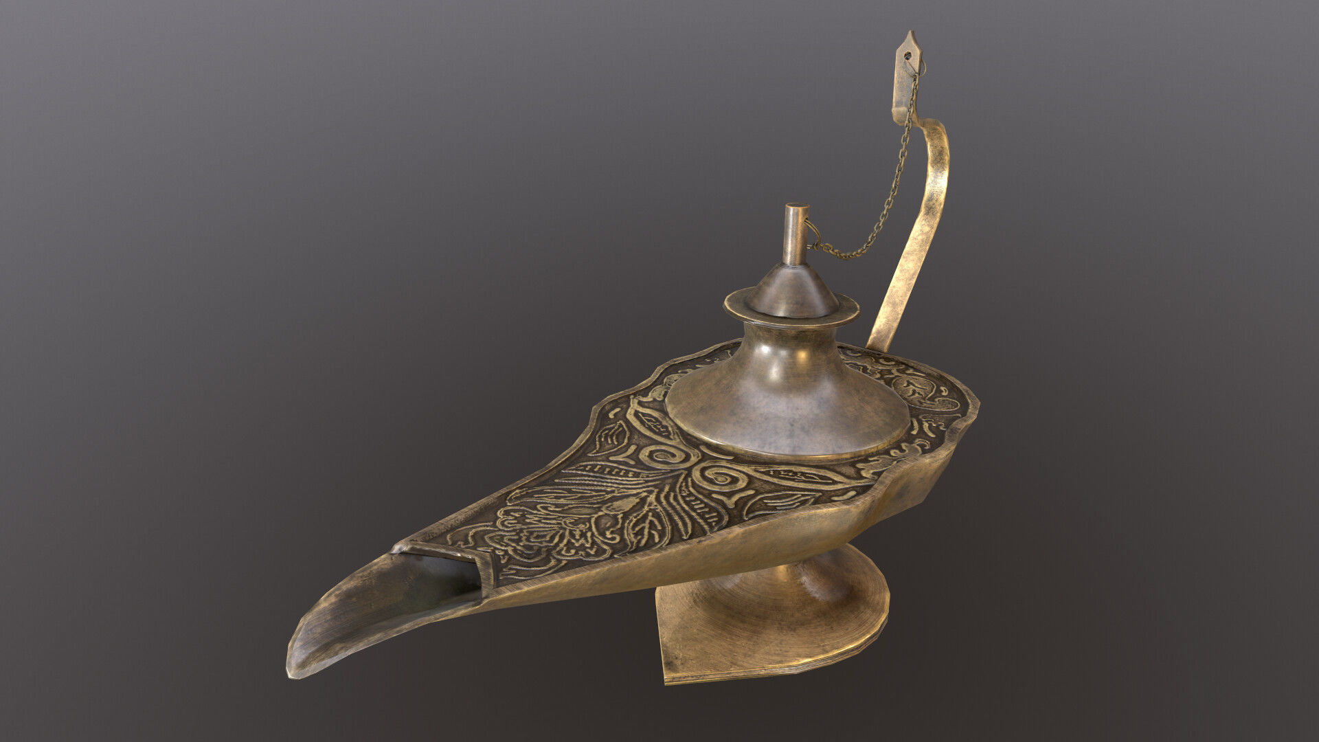 Magic Lamp Low-poly 3D model_6