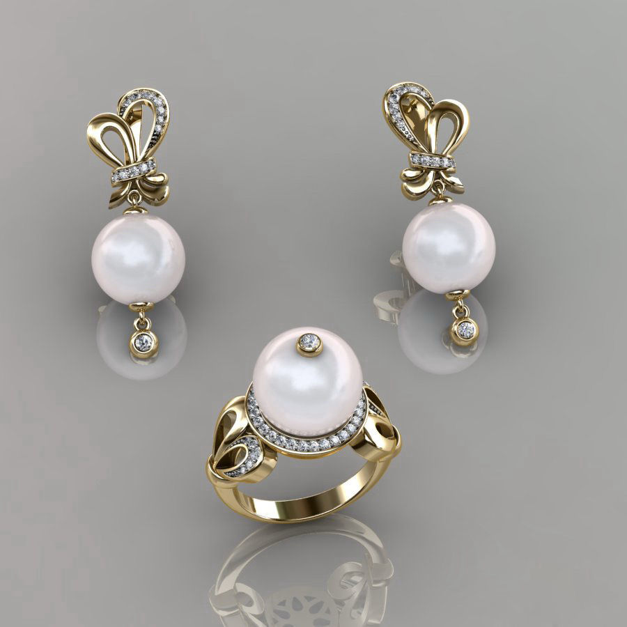 Ring and Earrings 61 3D print model_1