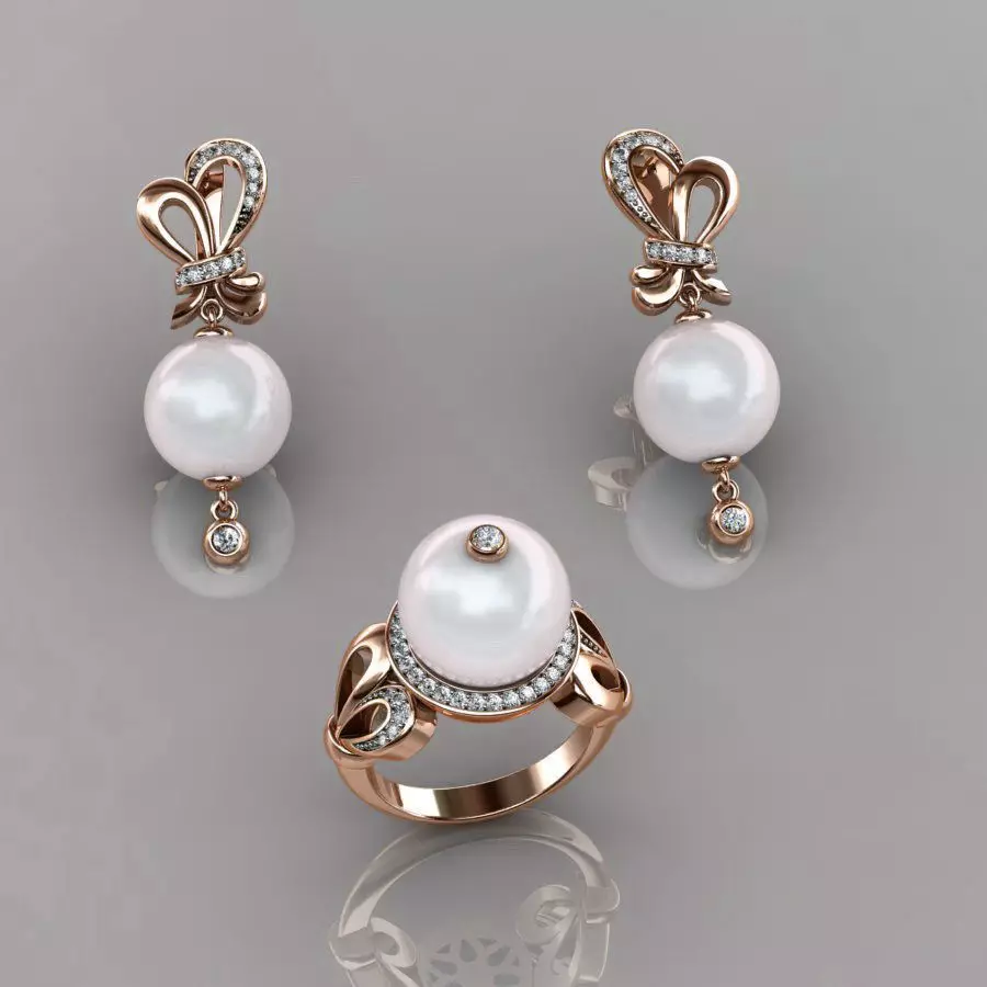 Ring and Earrings 61 3D print model_0