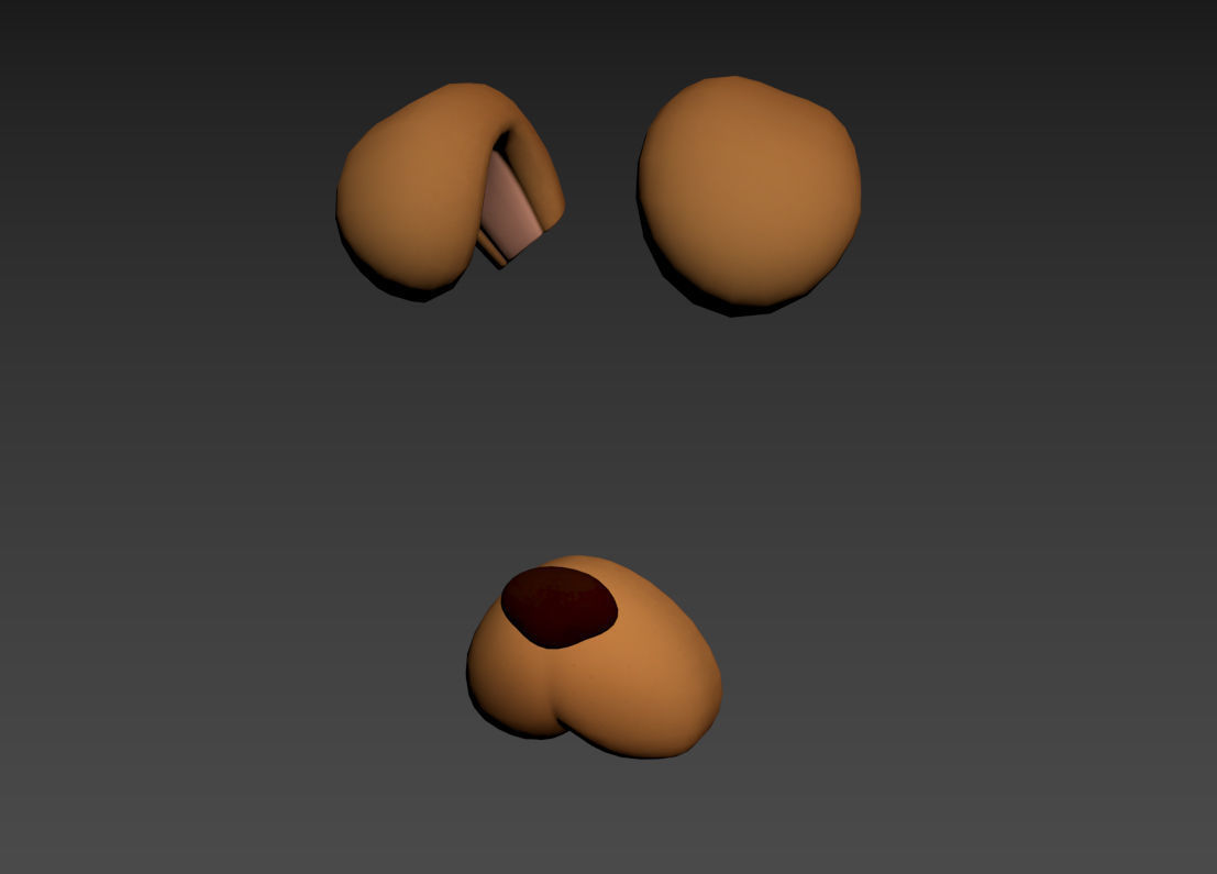 Dog Face 3D model_14