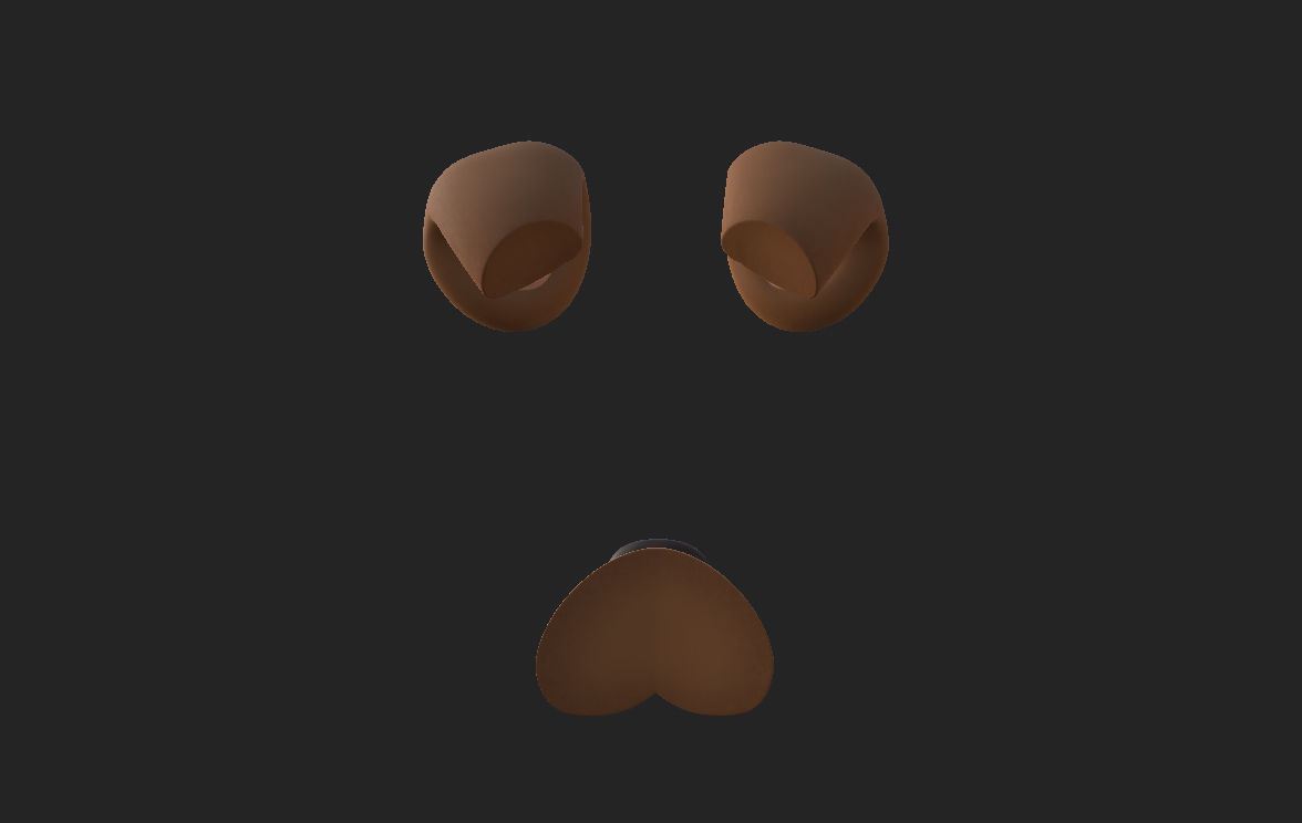 Dog Face 3D model_13