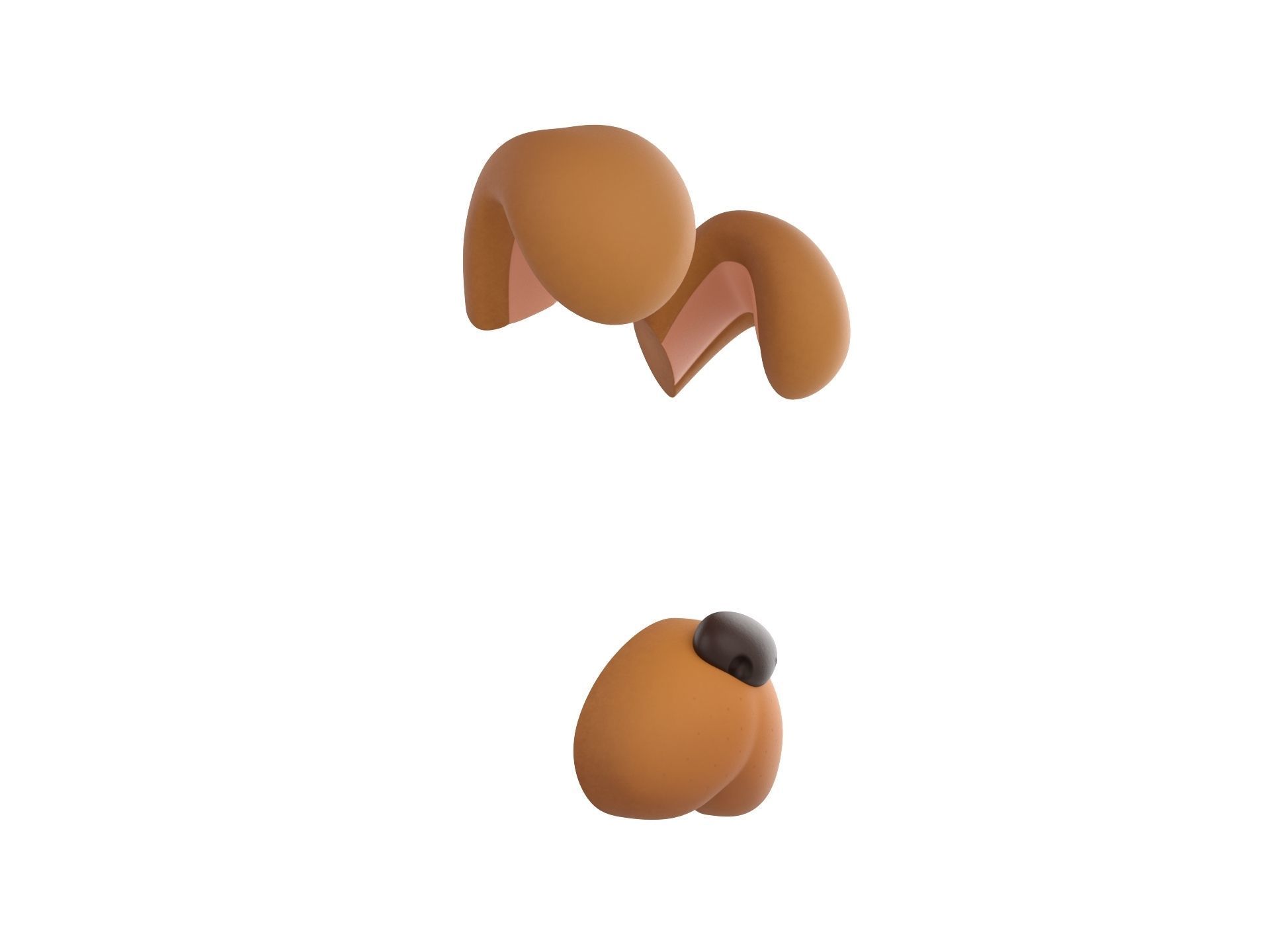 Dog Face 3D model_2