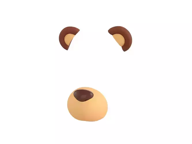 Bear Face 3D model
