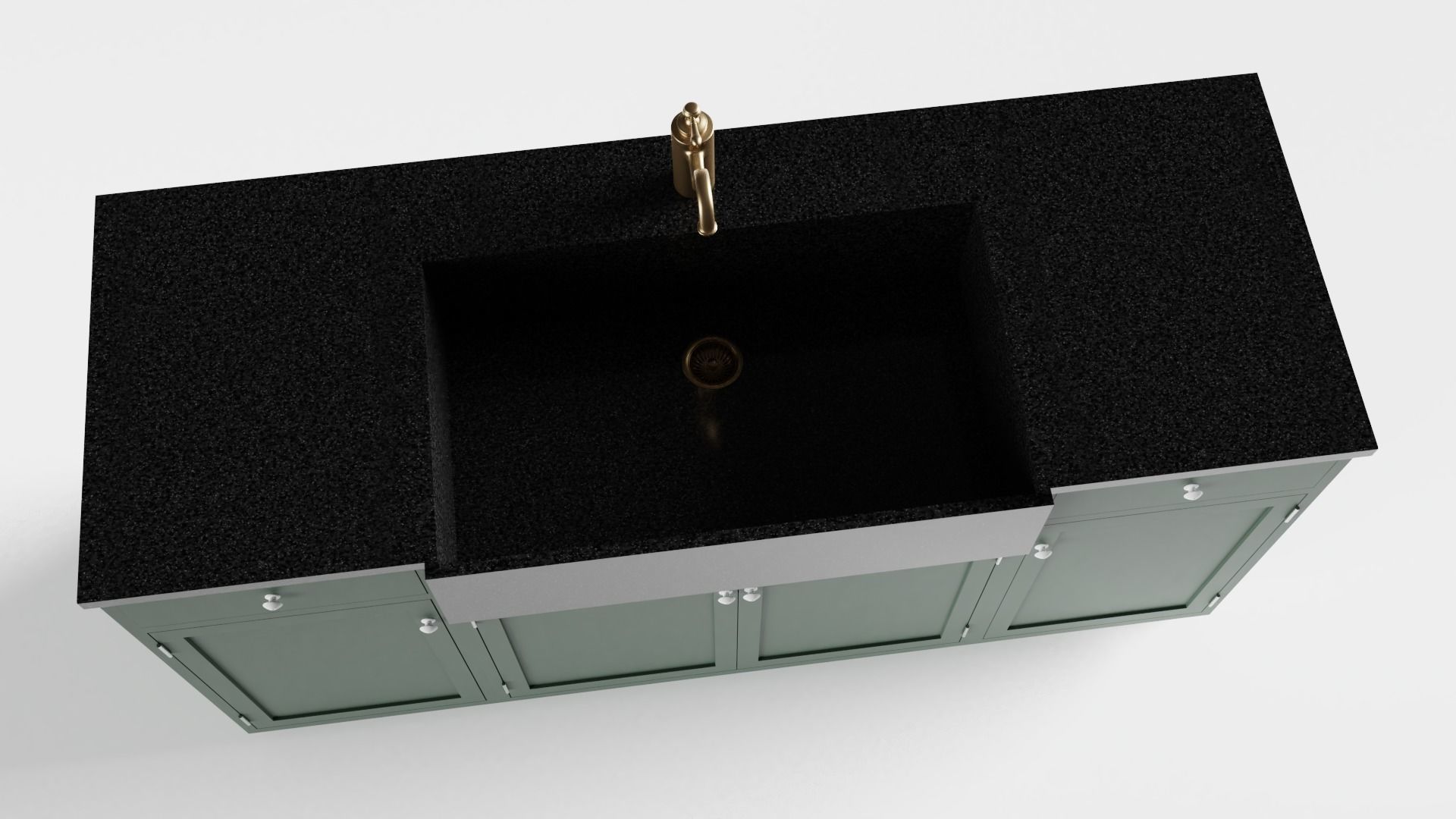 Green Cottage Kitchen Sink 3D model_2
