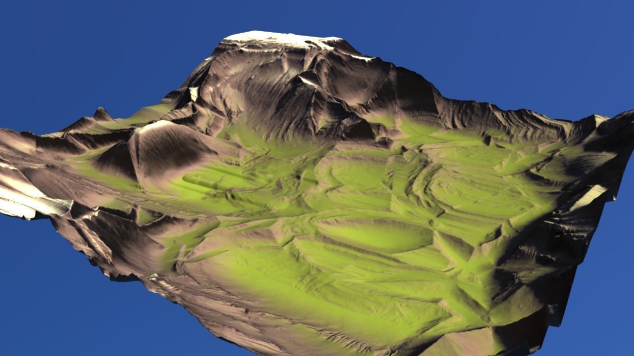 Landscape model mountain 3D model_0