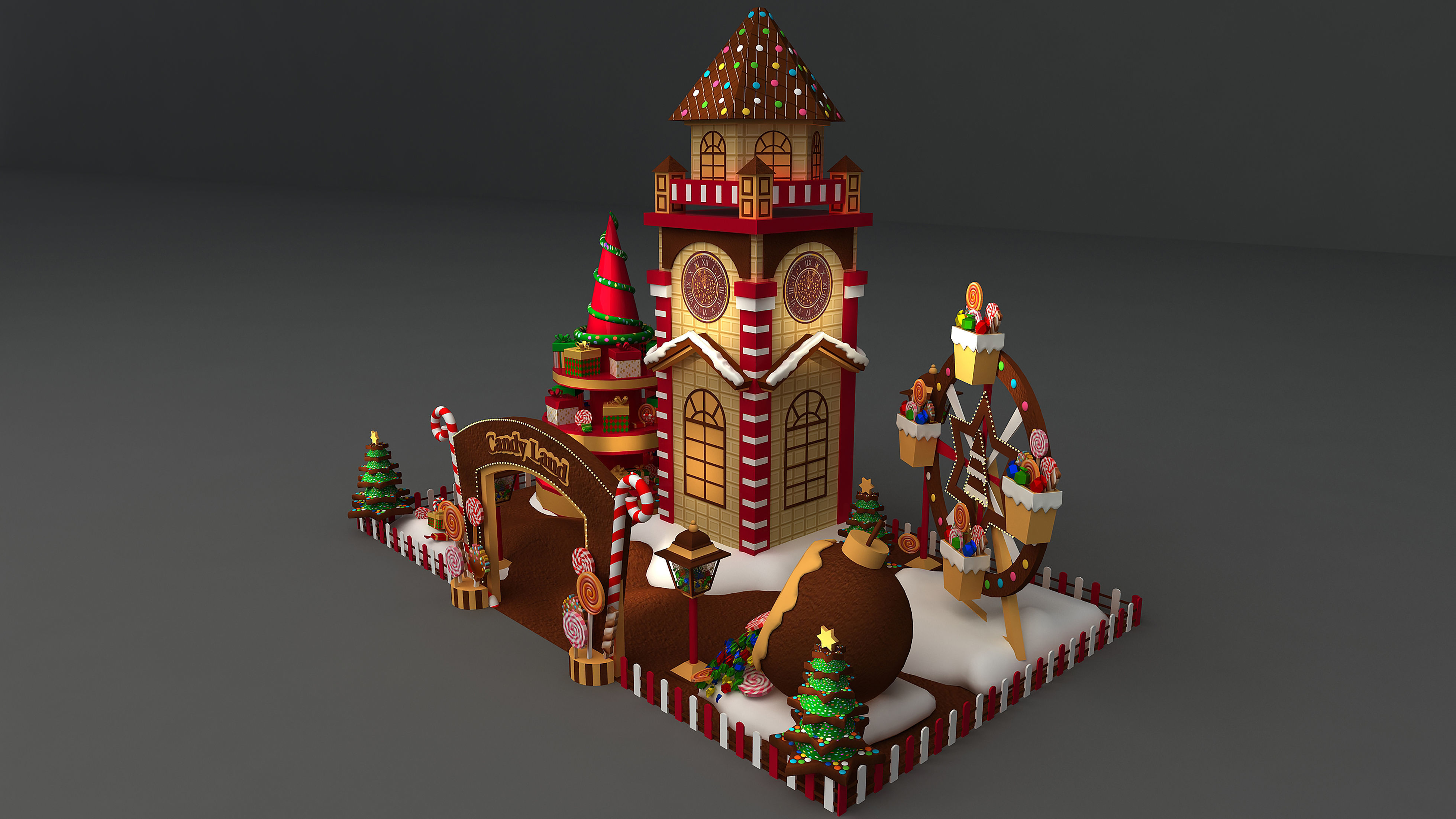 3d Christmas installation 3D model_2