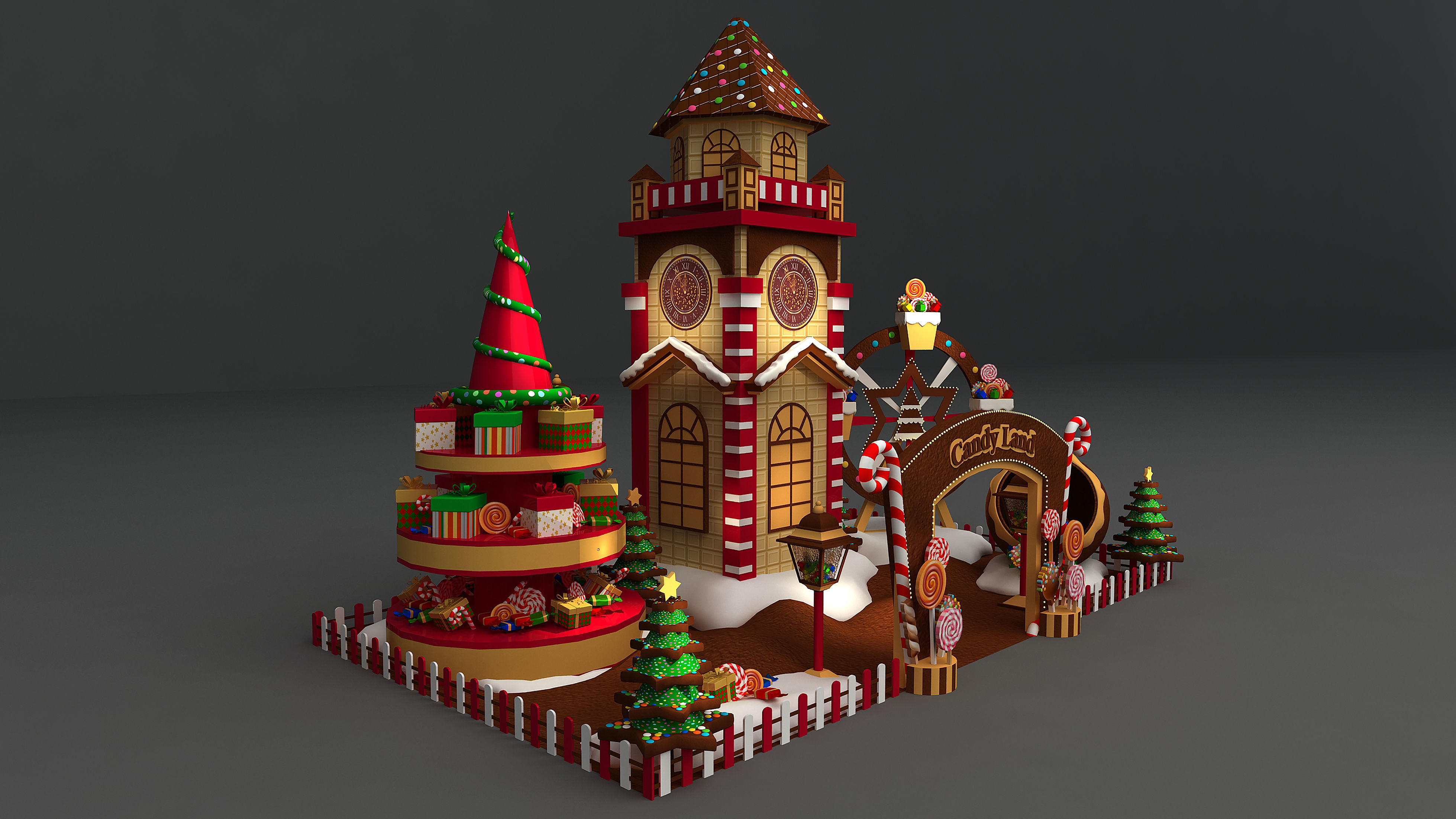 3d Christmas installation 3D model_1