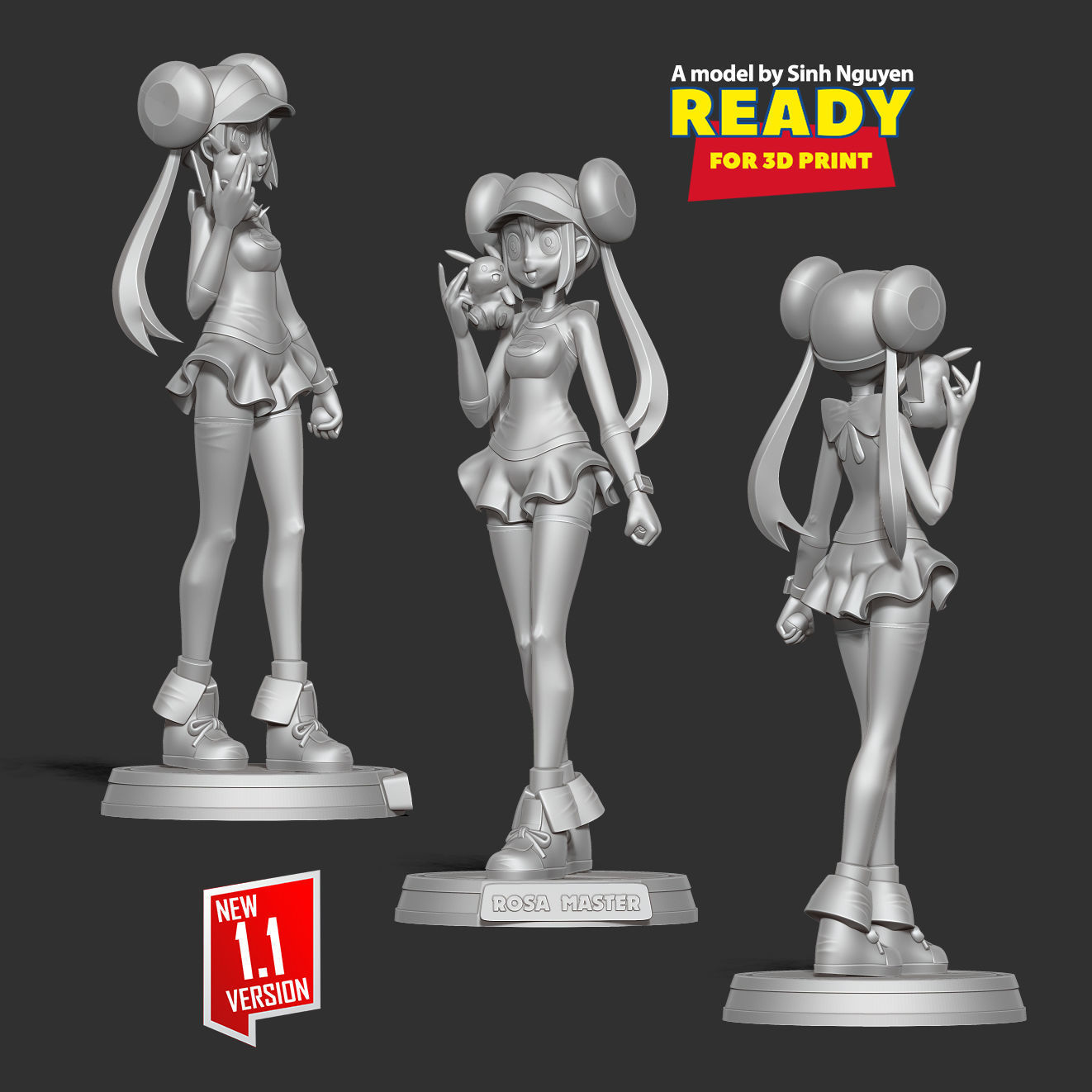 Rosa - Pokemon Masters Fanart 3D print model_3