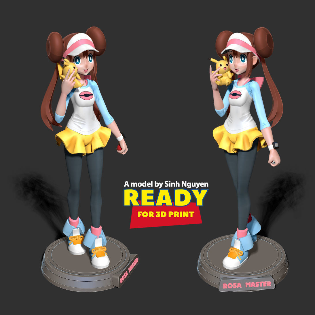 Rosa - Pokemon Masters Fanart 3D print model_4