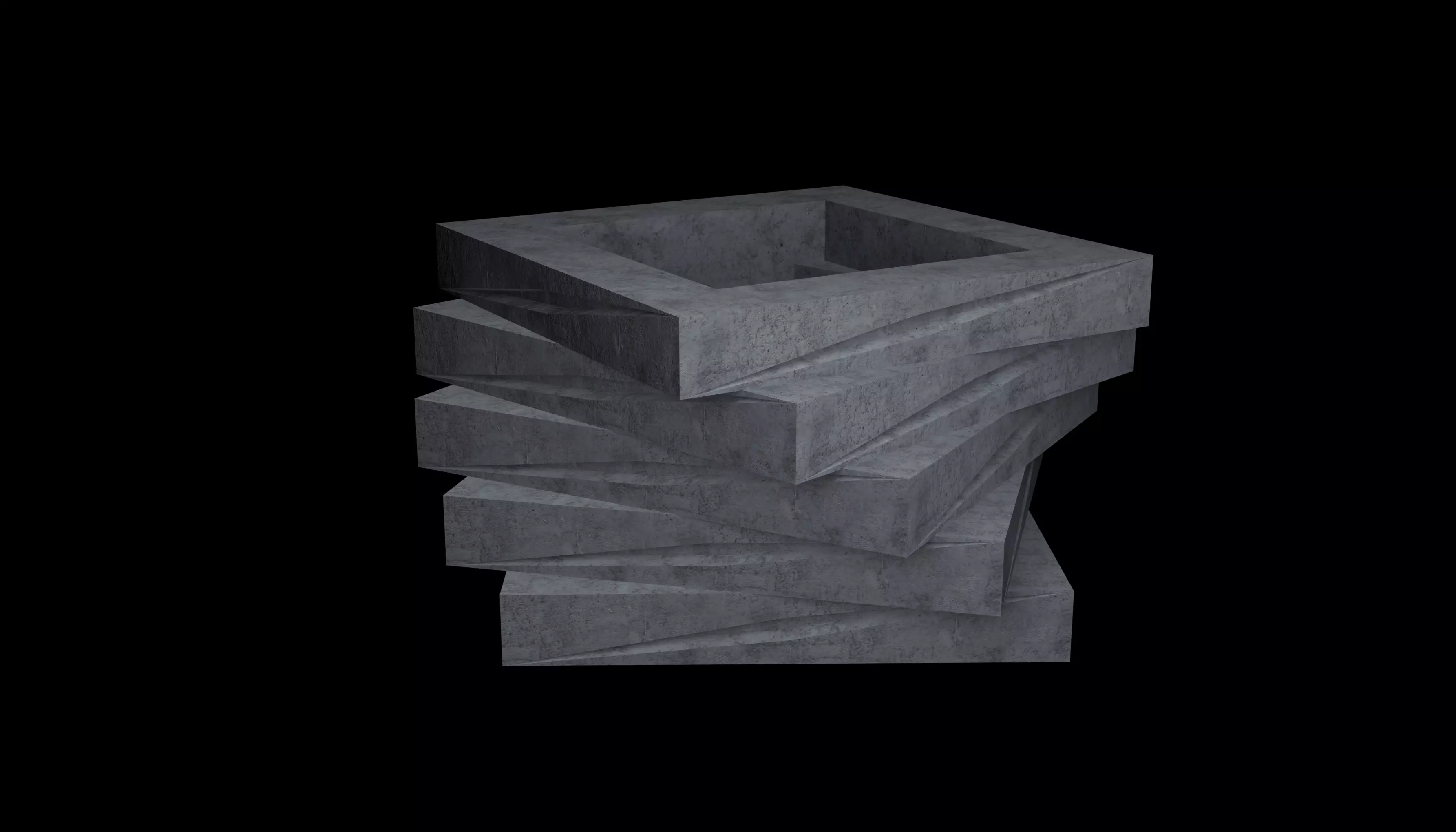 Decorative Flower Pots Low-poly 3D model_0