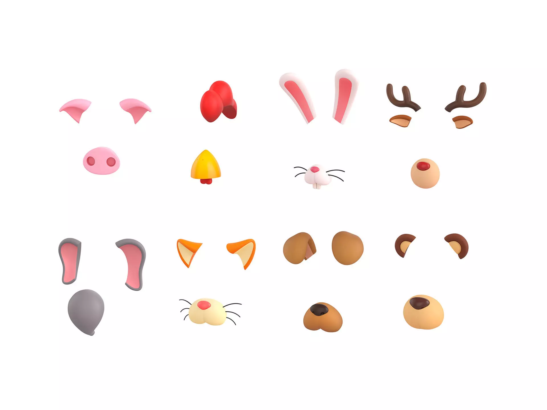 Animal Face Pack 3D model_0