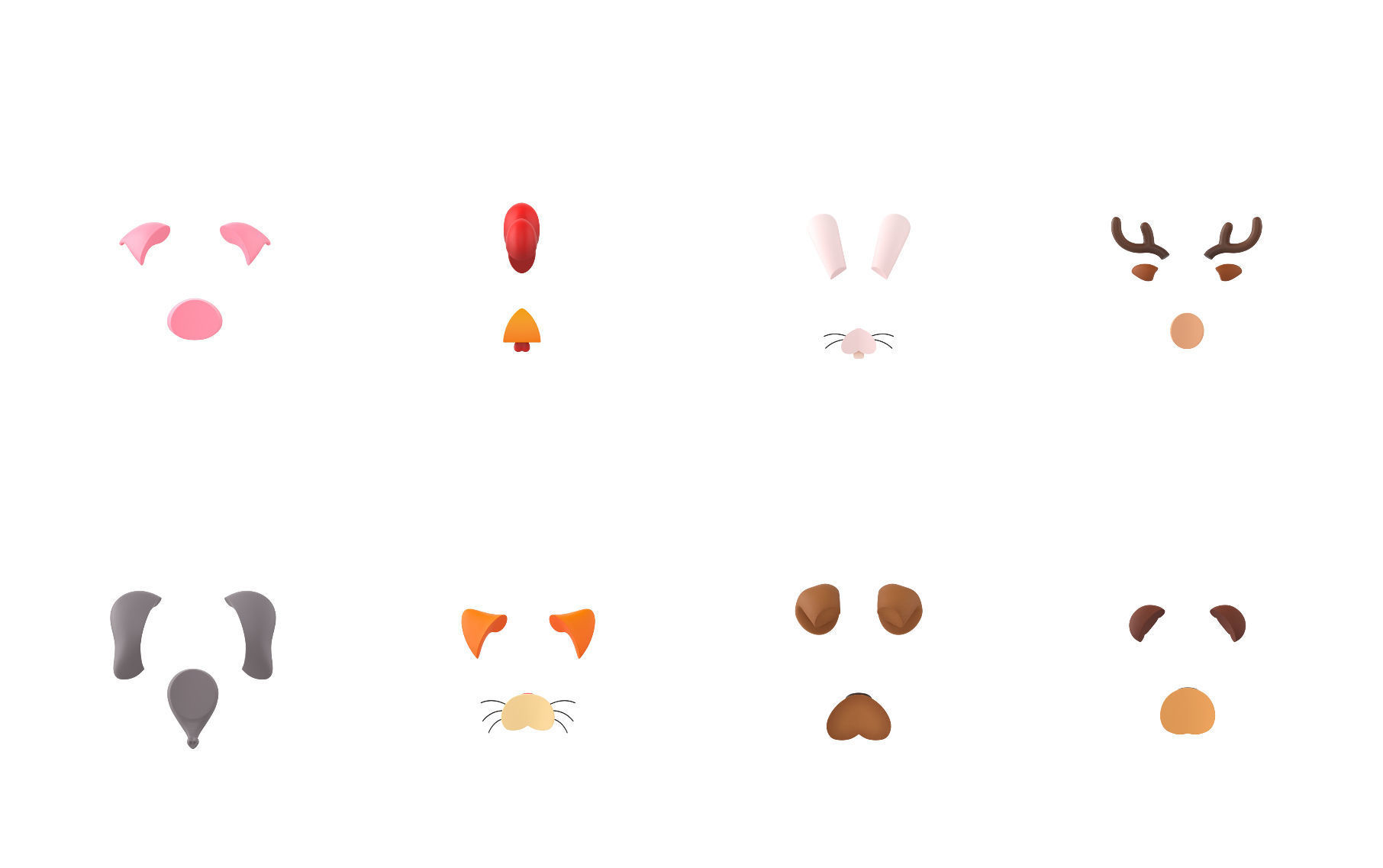 Animal Face Pack 3D model_11