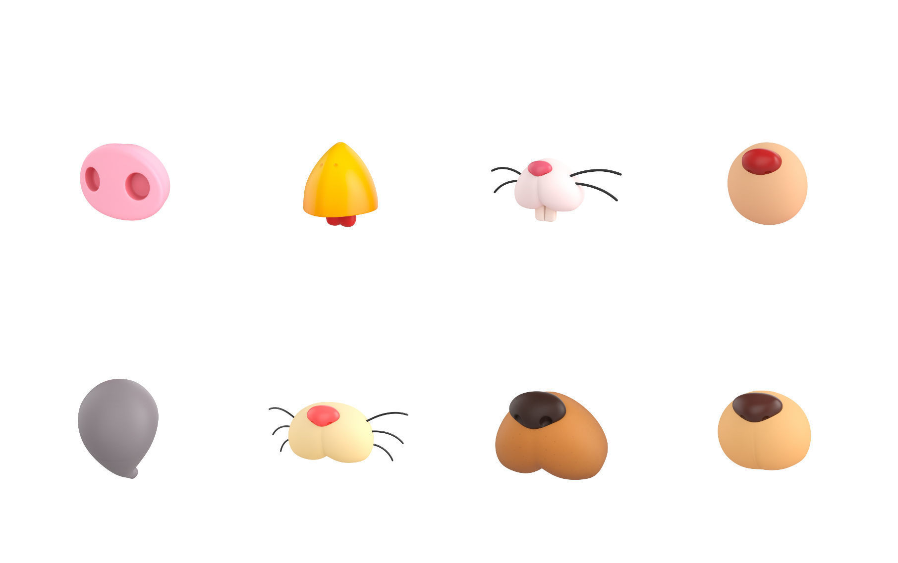 Animal Face Pack 3D model_13