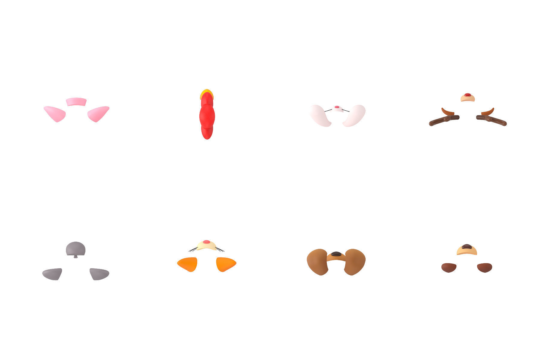 Animal Face Pack 3D model_12