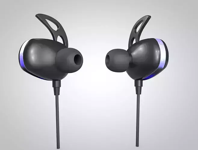 Earphone pair of headphones with lights