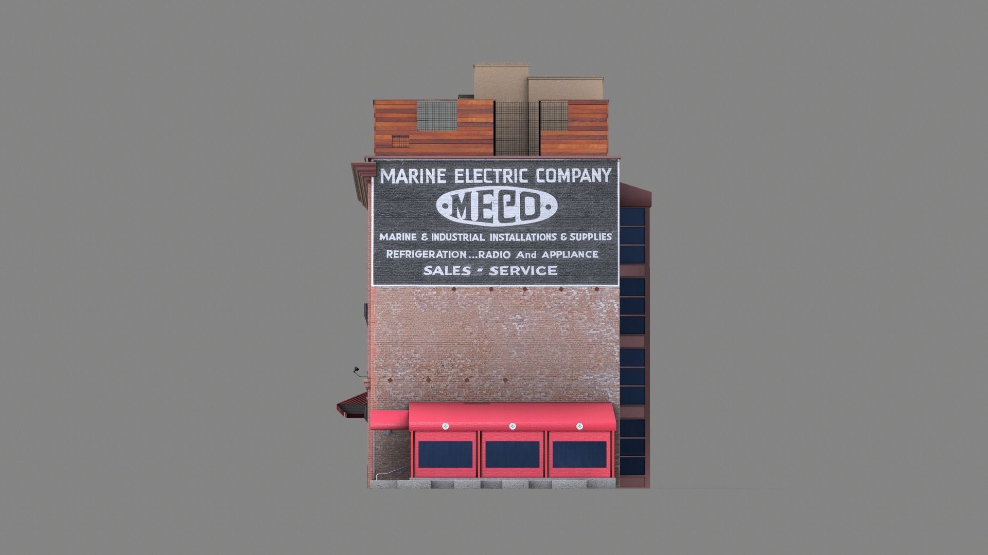 342 Spear Street Building San Francisco Low-poly 3D model_7