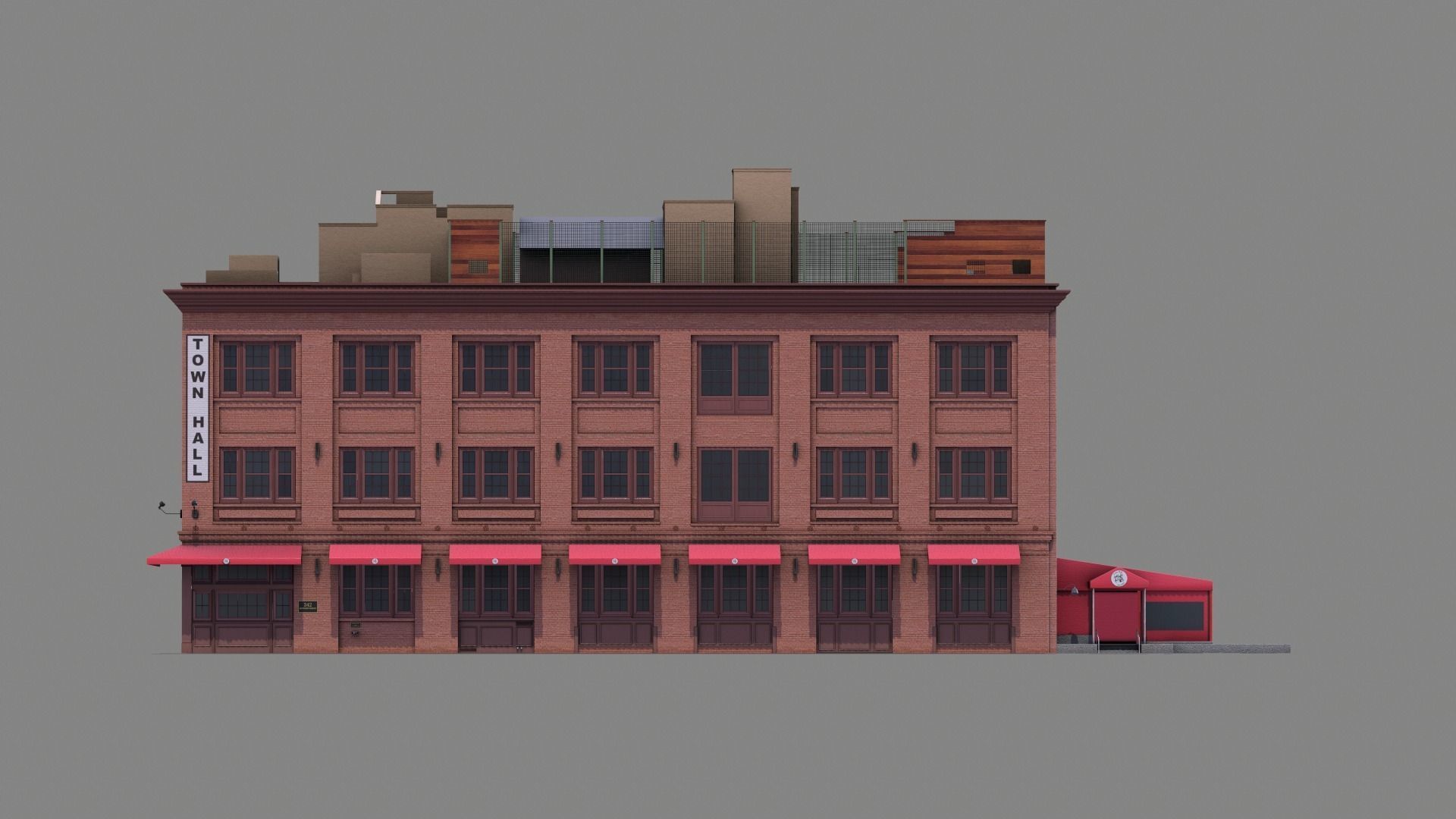 342 Spear Street Building San Francisco Low-poly 3D model_8