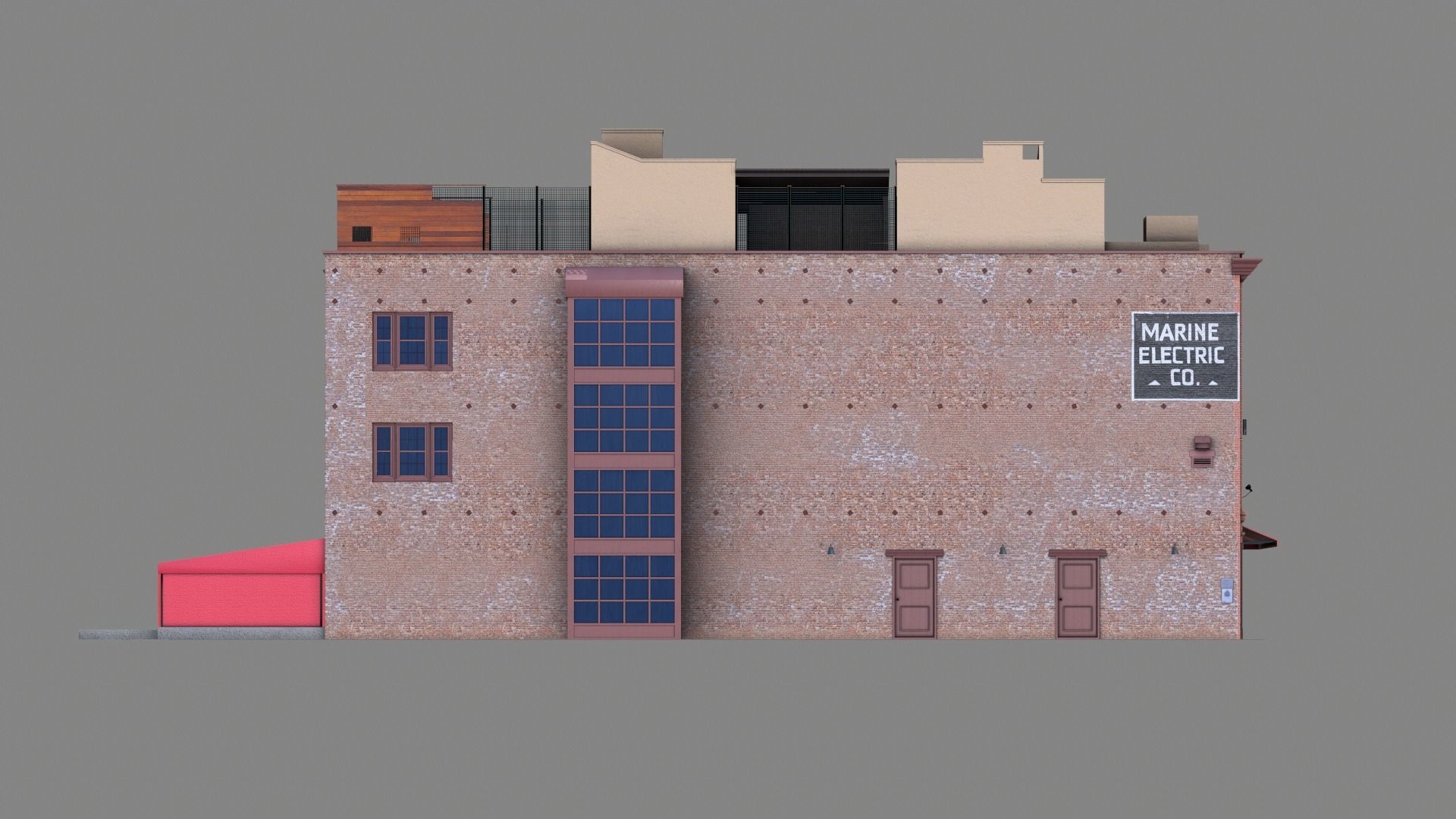 342 Spear Street Building San Francisco Low-poly 3D model_6