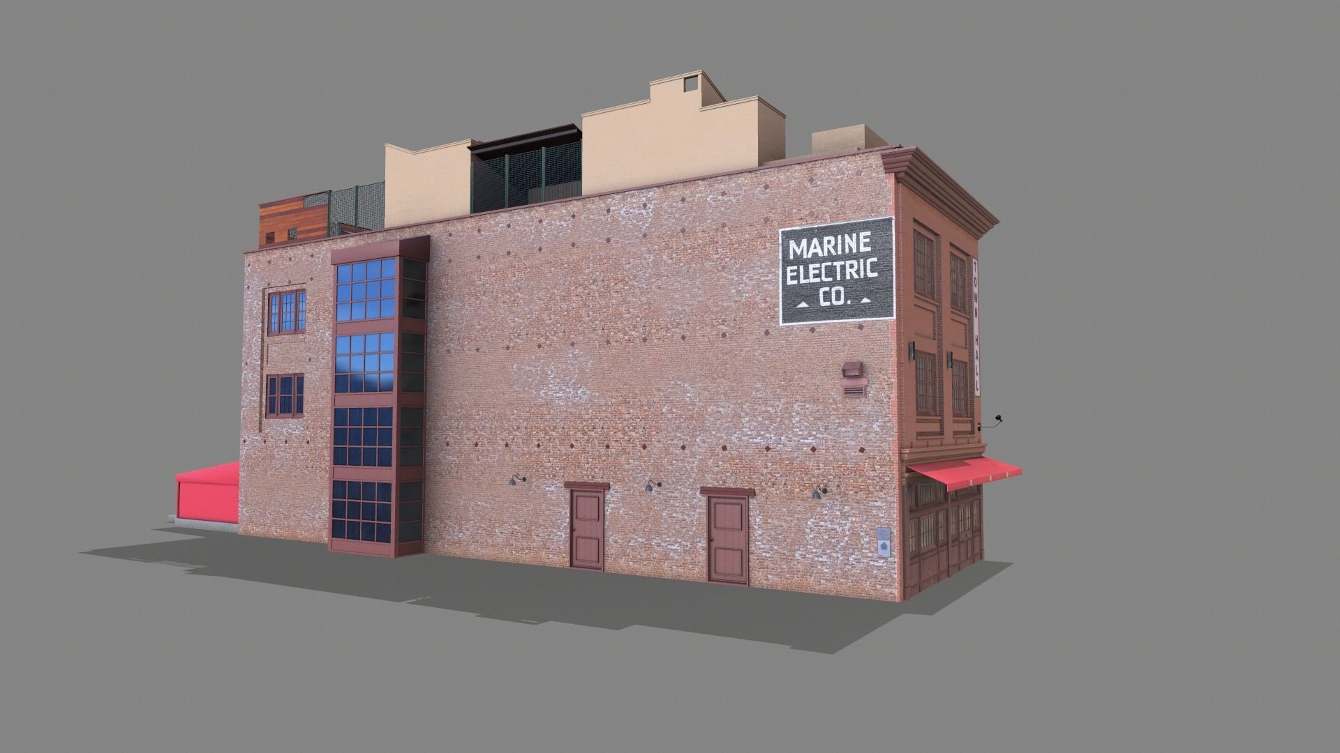 342 Spear Street Building San Francisco Low-poly 3D model_4