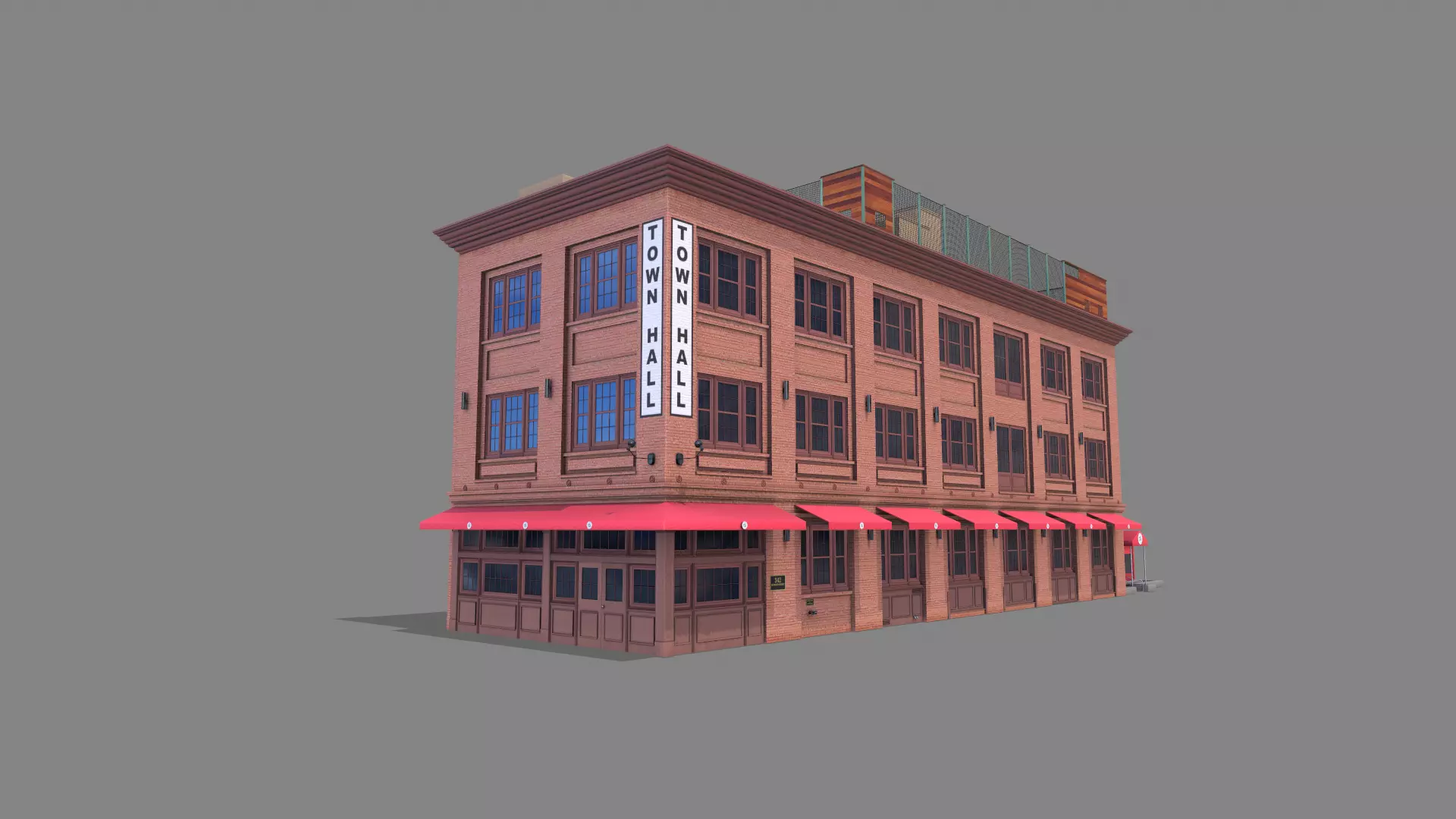 342 Spear Street Building San Francisco Low-poly 3D model_0