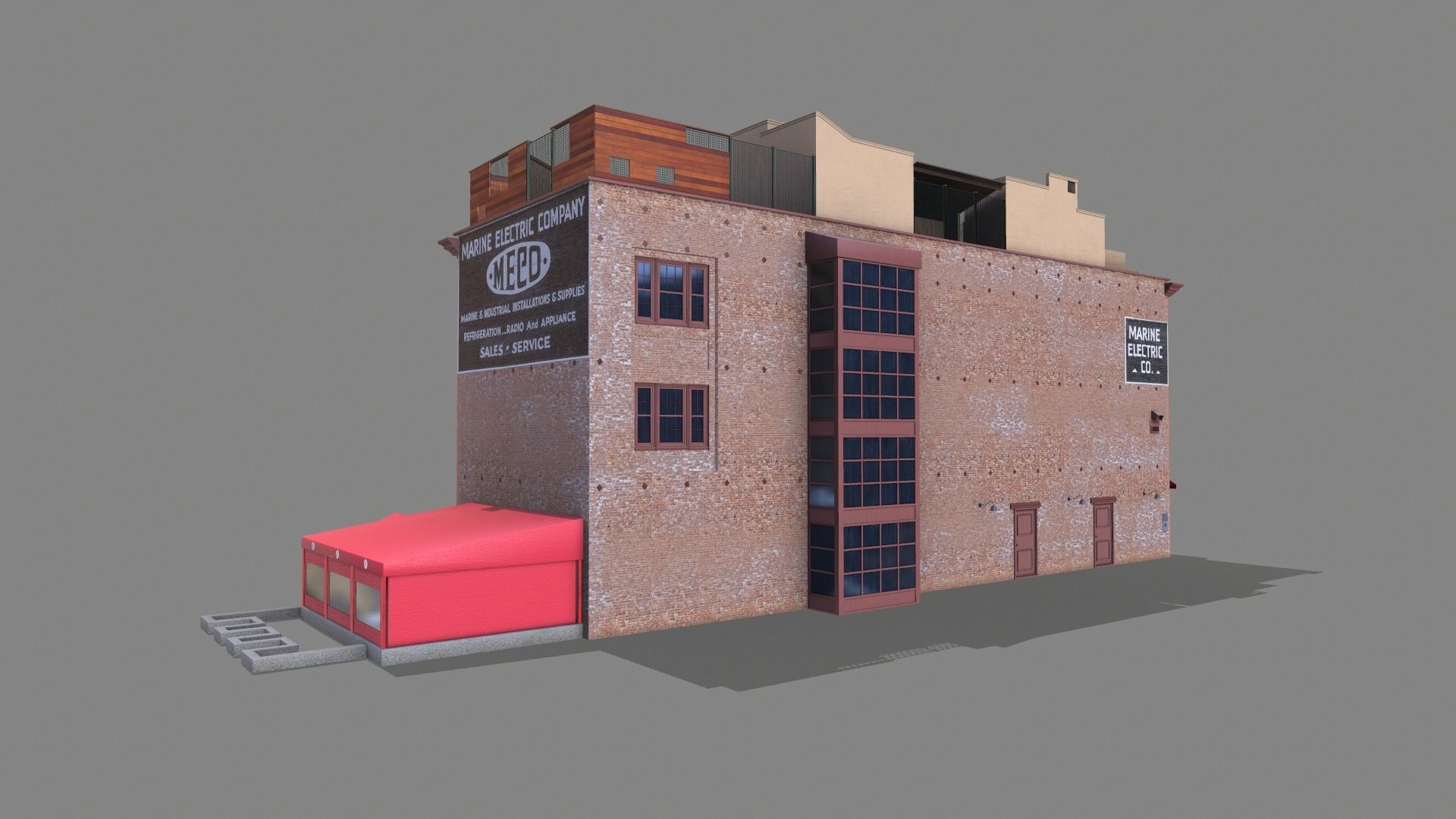 342 Spear Street Building San Francisco Low-poly 3D model_3
