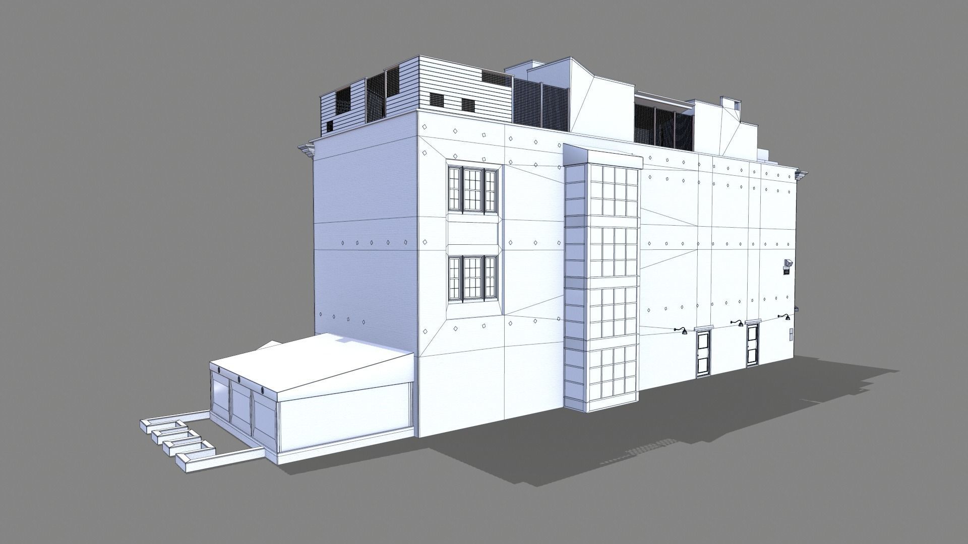 342 Spear Street Building San Francisco Low-poly 3D model_10