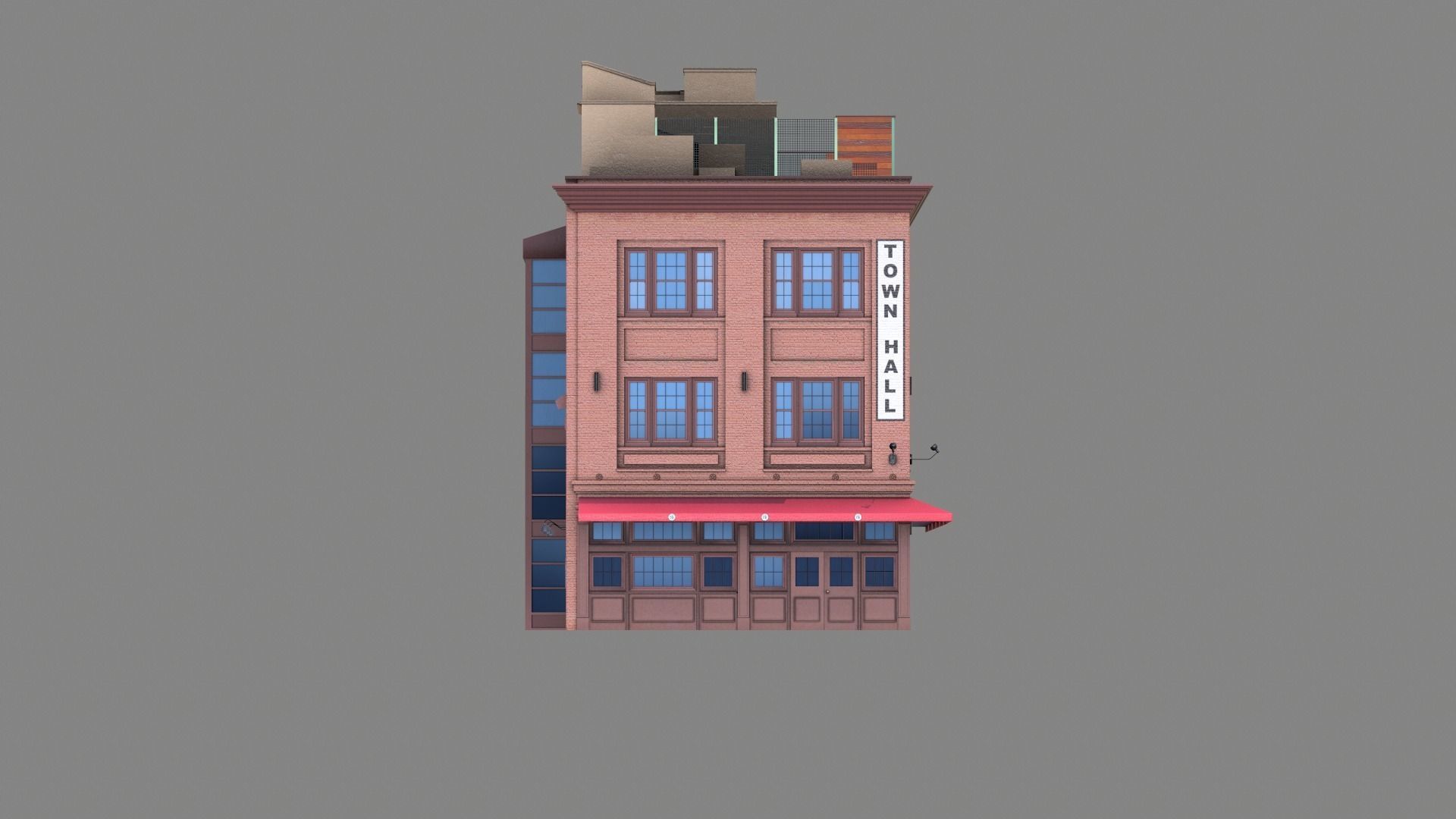 342 Spear Street Building San Francisco Low-poly 3D model_5