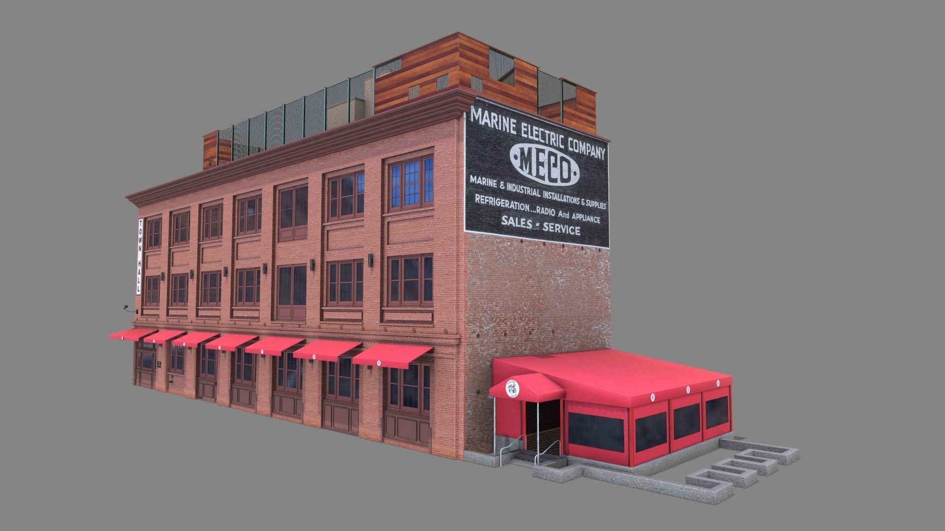 342 Spear Street Building San Francisco Low-poly 3D model_2