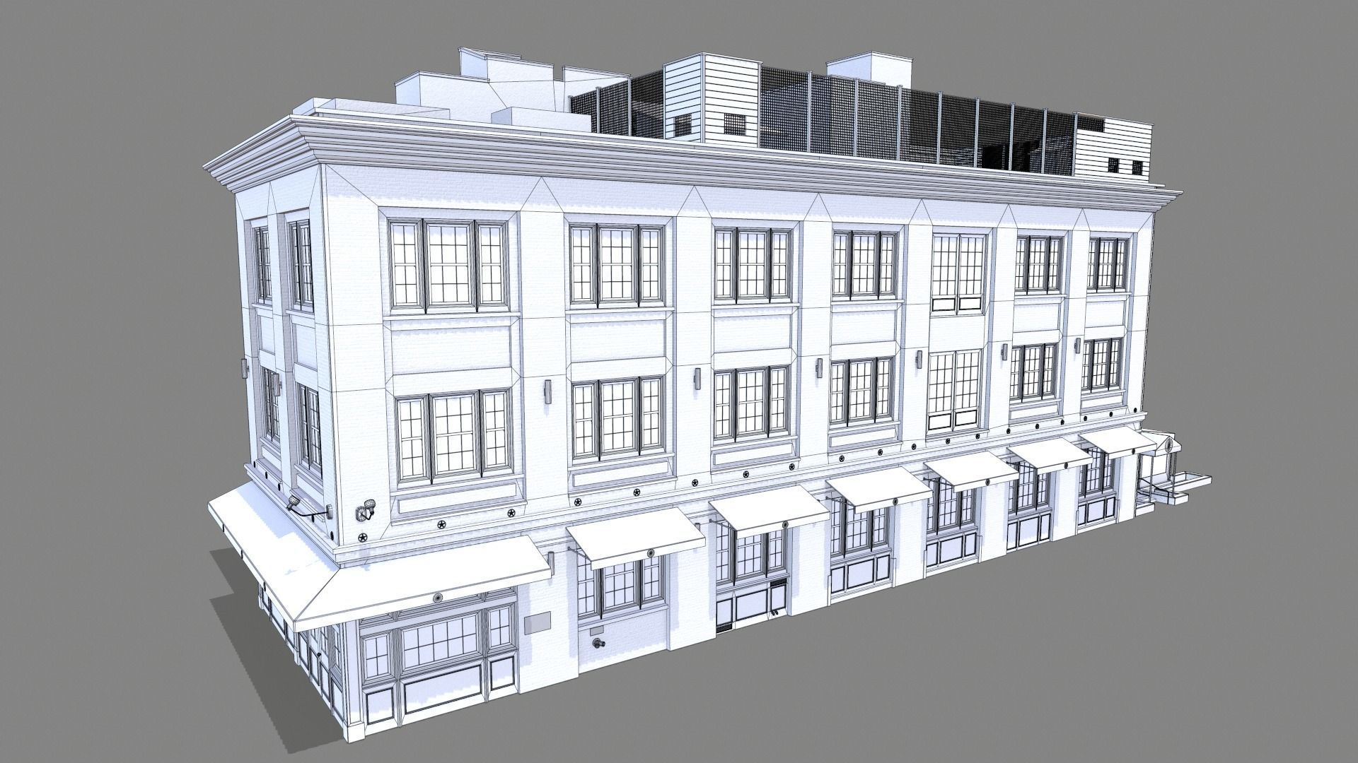 342 Spear Street Building San Francisco Low-poly 3D model_9