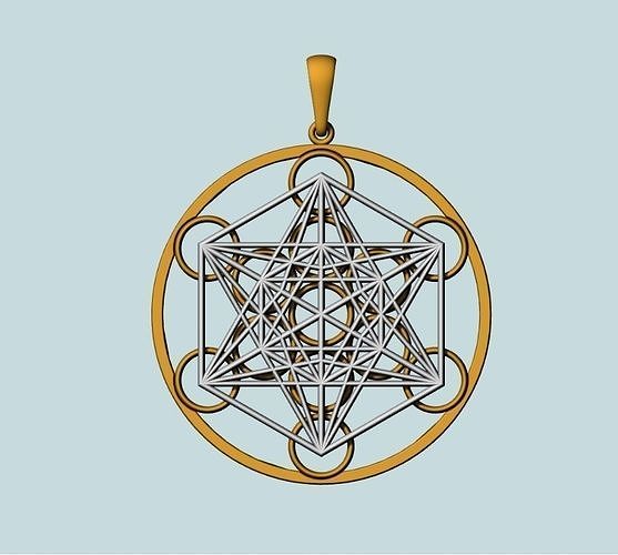 Metatron Cube pendant 3D print model