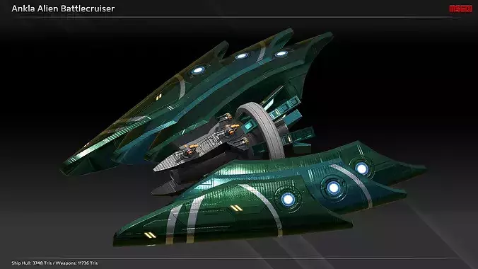 Ankla Alien Battlecruiser