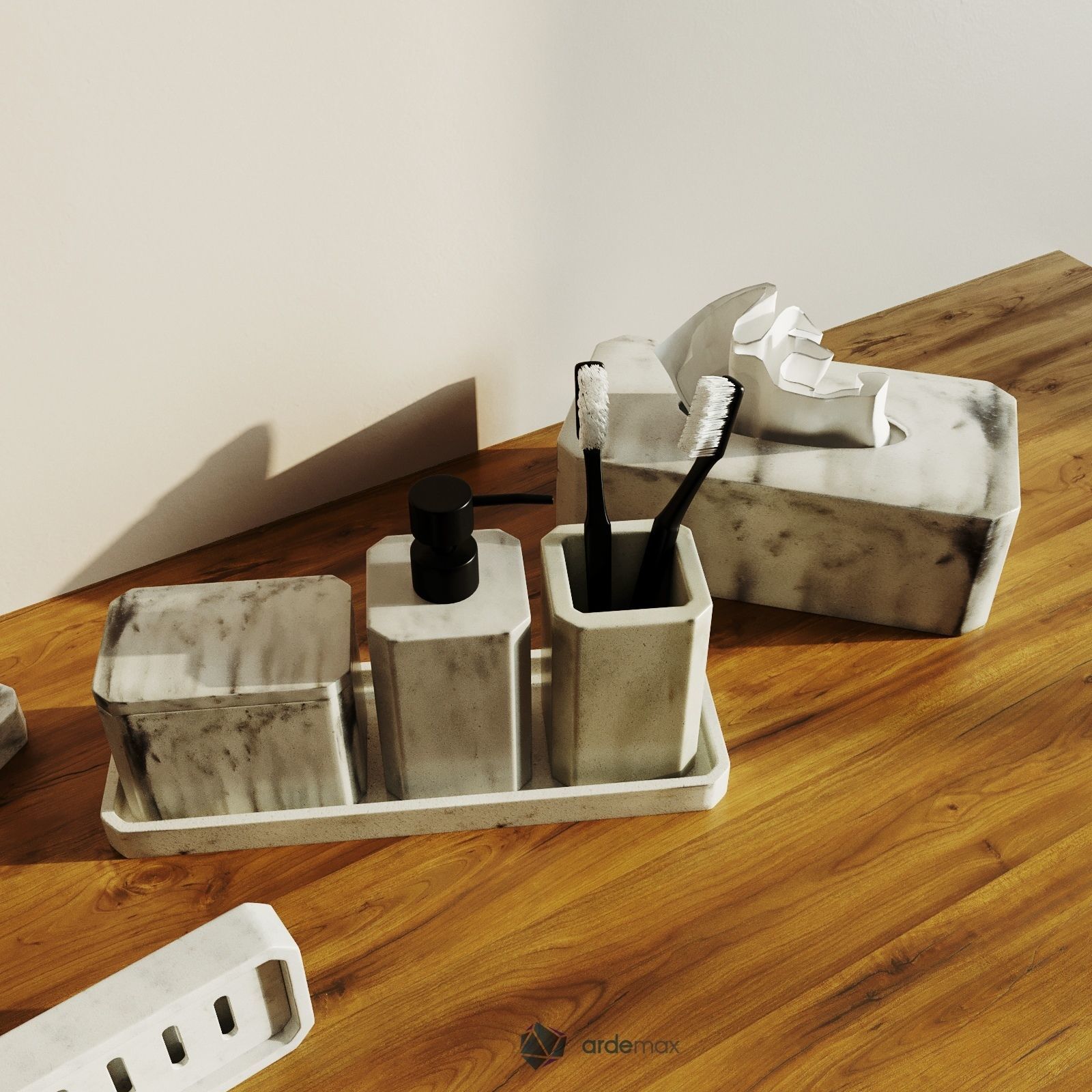 Decorative set 12 3D model_3