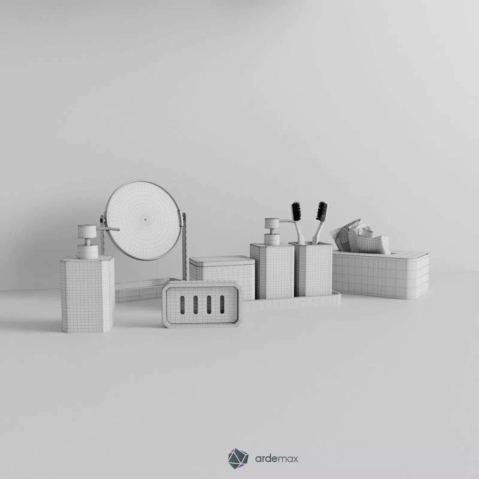 Decorative set 12 3D model_1