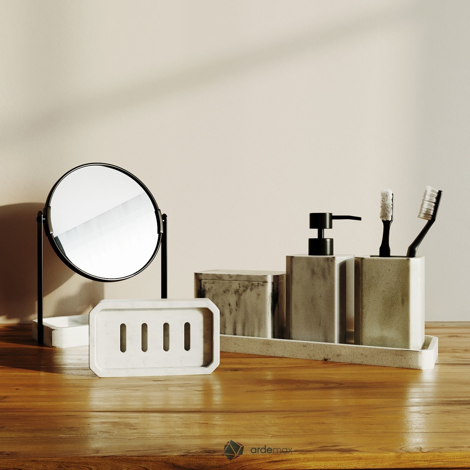 Decorative set 12 3D model_4