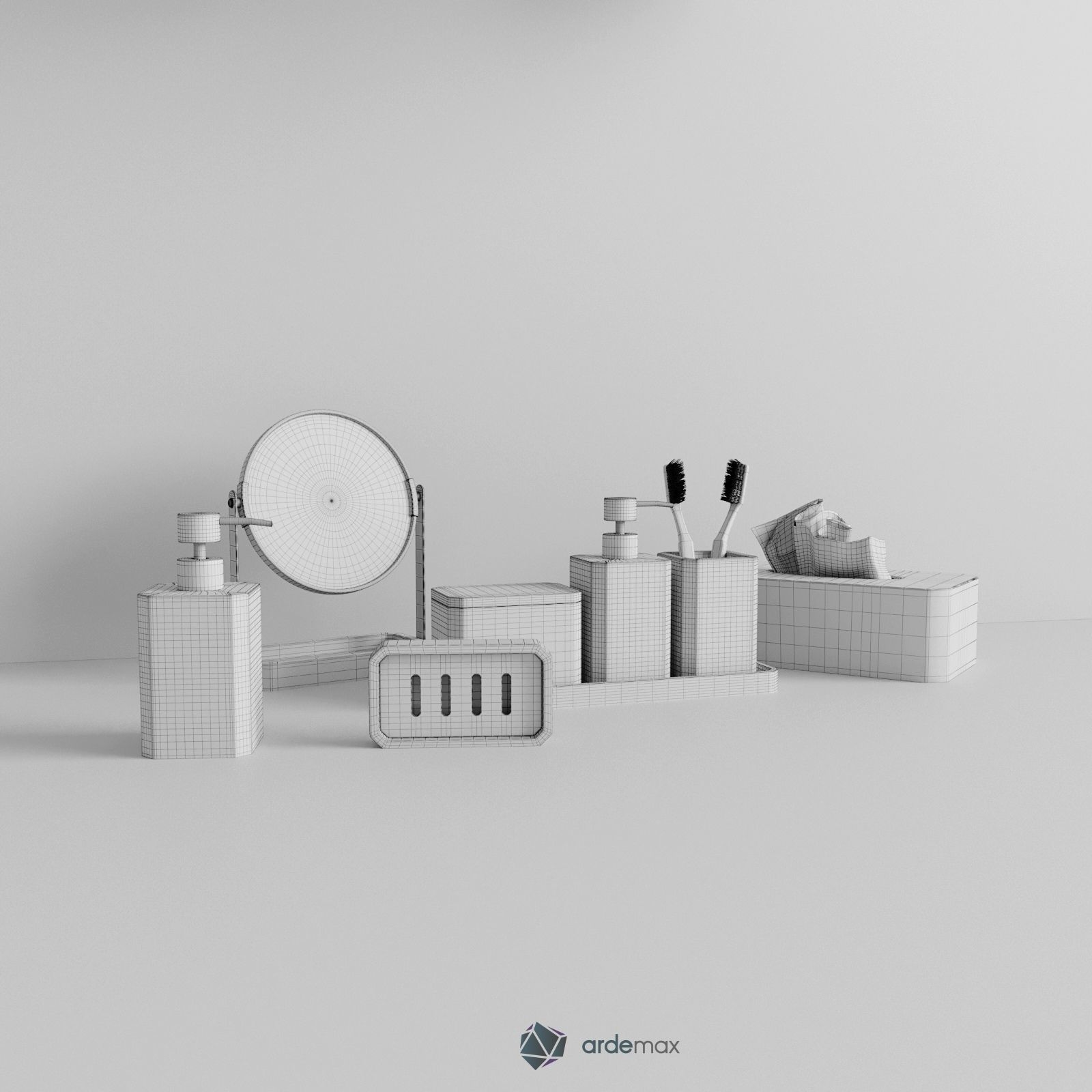 Decorative set 12 3D model_6